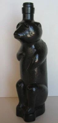 BOTELLA DE VIDRIO VINTAGE SMIRNOFF KUMMEL OSO NEGRO JARRA 11,5 PULGADAS DE ALTO Foto 1 de 4