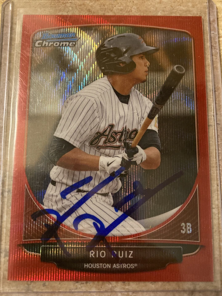 Rio Ruiz 2013 Bowman Auto Red Wave Refractor Foto 1 de 1