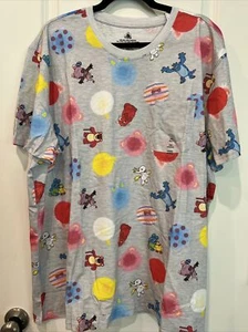 Disney Shirt Adult XXL Gray Blue Pixar Toy Story Monsters Inc Turning Red New - Picture 1 of 7