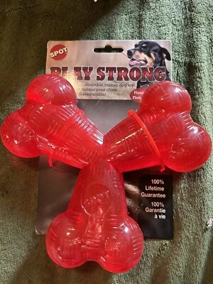 Juguete para perro Spot Play fuerte tridente de goma - rojo Foto 1 de 2