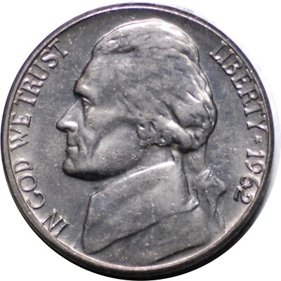 1962-D Jefferson Nickel -  Near Gem  BU Uncirculated  #199 - Image 1 of 2