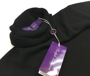 Suéter de cuello alto tejido CEO 100 % cachemir etiqueta púrpura Ralph Lauren Steve Jobs - Imagen 1 de 10