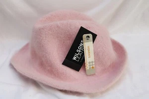 New NWT Wilson Leather Maxima Soft Pink Hat S/M Fedora - Picture 1 of 5