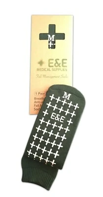E&E MEDICAL SUPPLIES E&E - Non slip Hospital COTTON Socks, Non-Skid, BUY2 %10 OFF - GREEN and MEDIUM