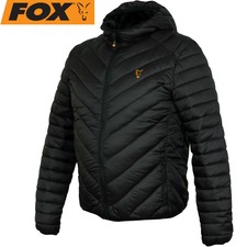 Fox Collection quilted Jacket Black / Orange - Angeljacke, Angelbekleidung