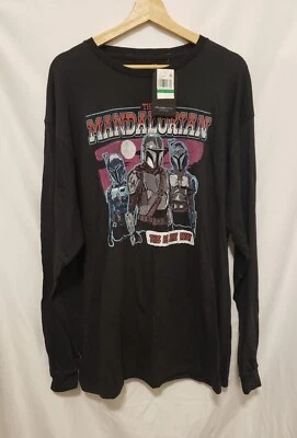 Camisa The Mandalorian JUNK FOOD Hombres Grande Negra Cuello Redondo Informal Foto 1 de 4
