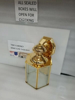 Vaxcel Iluminación Montaje Pared Ow1313 Exterior Transparente Biselado Vidrio Soild Latón (41b) Foto 1 de 4