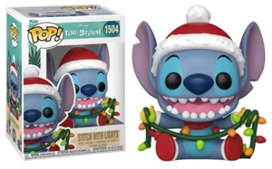 Funko Pop Stitch With Lights #1504 BNIB festive cute lilo and stitch - Foto 1 di 7