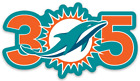 Miami Dolphins Logo Type with Dolphin Sunburst 305 Area Code NFL Die-Cut MAGNET