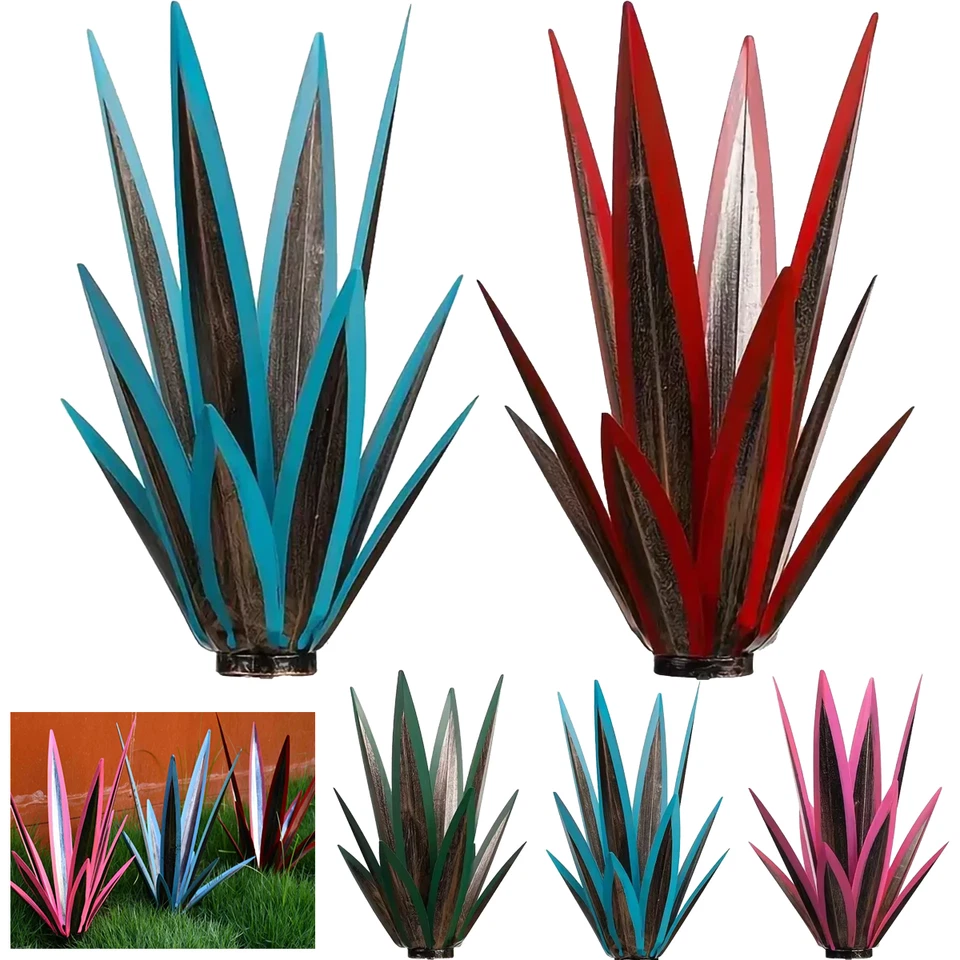 Arte en metal tequila escultura rústica 12 hojas jardín patio escultura decoración del hogar hágalo usted mismo Foto 1 de 4