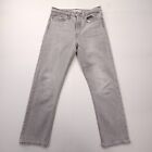 Levi's Premium Wedgie Straight Jeans Womens 30 High Rise Button Fly Grey
