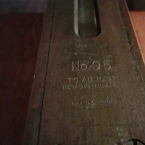 STANLEY NO. 95 1906 MAHOGANY WOOD & BRASS 30" LEVEL NEW BRITAIN CONN. U.S.A. - Picture 1 of 11