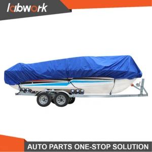 Labwork 17-19Ft Boat Cover Waterproof Trailerable UV Protect Heavy Duty Fabric - Picture 1 of 13