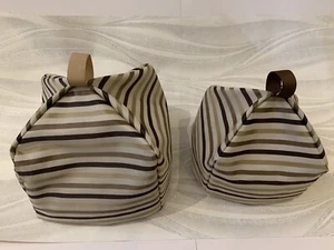 Coffee latte Striped - iPad Pro tablet cushion Beanbag Tablet stand holder - Picture 1 of 5