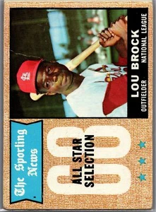 1968 Topps #372 Lou Brock Cardenales de San Luis - Imagen 1 de 2