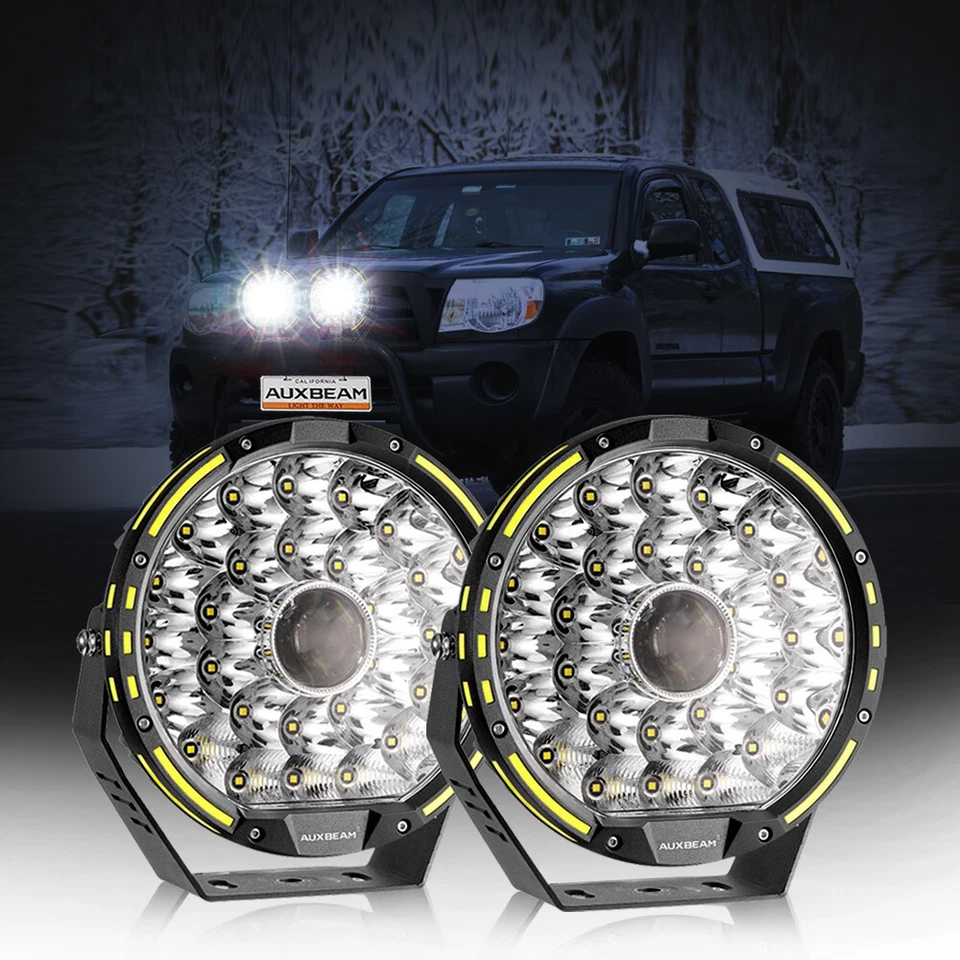 AUXBEAM 9" 360-PRO LED luzes de direção lâmpada de neblina para Dodge Ram 1500 2500 - Imagem 1 de 4