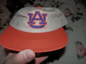 Vintage 90s AUBURN TIGERS Hat Cap khaki Tan Orange New VTG  adjustable strap - Picture 1 of 12