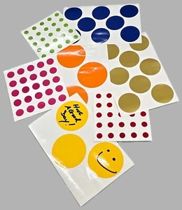 Polka Dot Circles Vinyl Decals Waterproof Outdoor Multiple Colors and Sizes - Picture 1 of 24