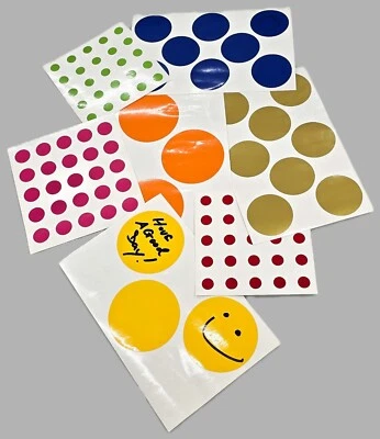 Polka Dot Circles Vinyl Decals Waterproof Outdoor Multiple Colors and Sizes - Image 1 of 4