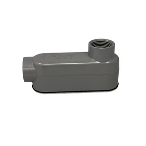 1" Conduit Outlet Body LB Type Threaded Aluminum UL E121488 with Cover NOS - Picture 1 of 5