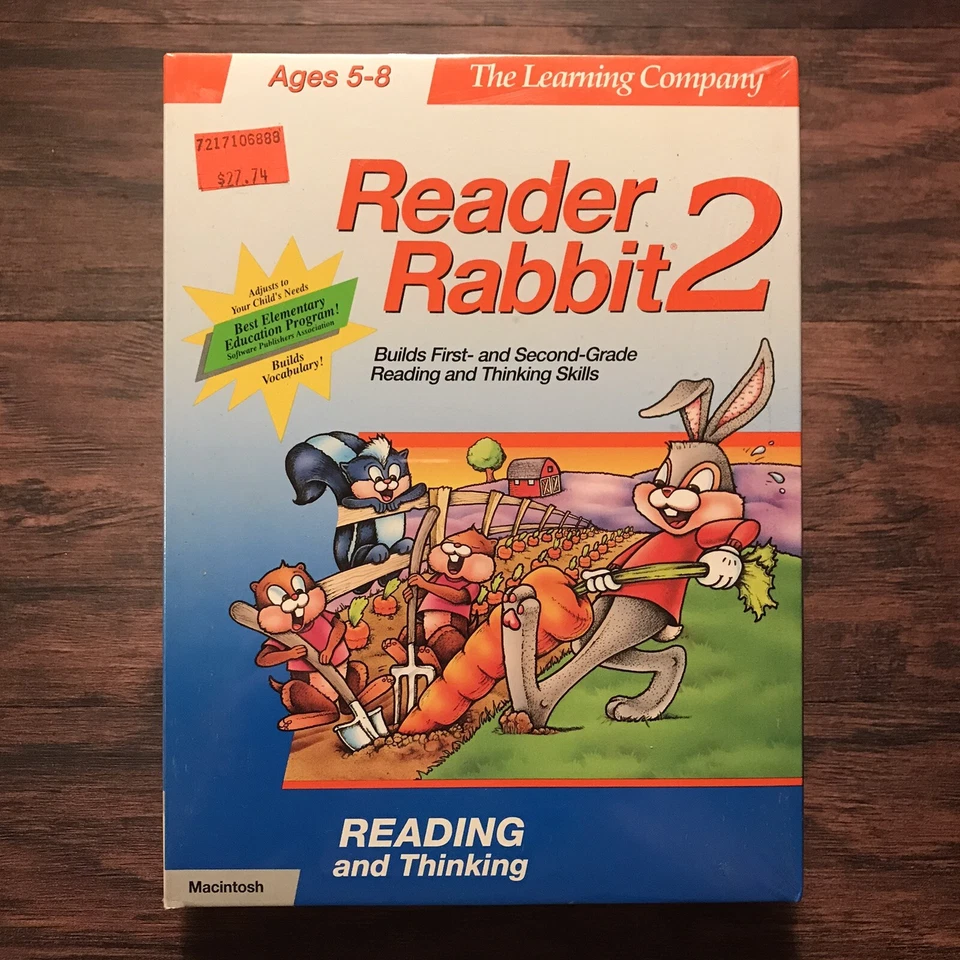 Reader Rabbit 2 The Learning Company Big Box Vintage MAC Game NEW! - Image 1 of 4