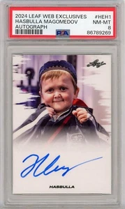 PSA 8 2024 Leaf Hasbulla Magomedov Auto Autograph Web Exclusives #HEH1 - Picture 1 of 2