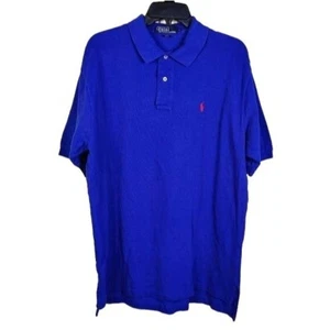 Camisa azul manga corta con pony rojo POLO by Ralph LAUREN L - Imagen 1 de 6