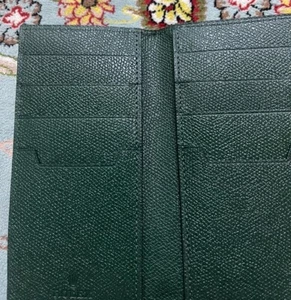 ROLEX GREEN LEATHER CARDS/DOCUMENTS HOLDER WALLET Bifold long Organizer NEW - Picture 1 of 5