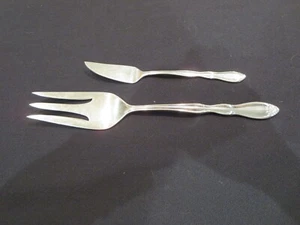 Mayflower Ekco Edelstahl Kaltfleischgabel und Buttermesser - Bild 1 von 2