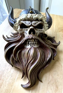 Skull of Valhalla's Viking Warrior Skeleton Wall Plaque Warrior Head Skull - Picture 1 of 7
