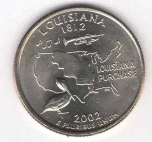 USA. 2002-P. LA. Louisiana Statehood (1812) Viertel. Unzirkuliert. - Bild 1 von 2
