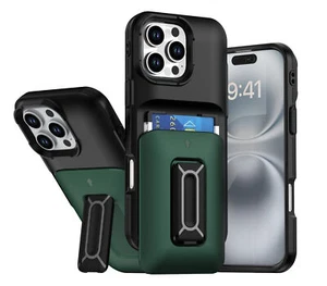 Soporte de funda a prueba de golpes para iPhone 16 Pro Max/16E/15Plus/15 Pro Max con abrazadera - Imagen 1 de 27