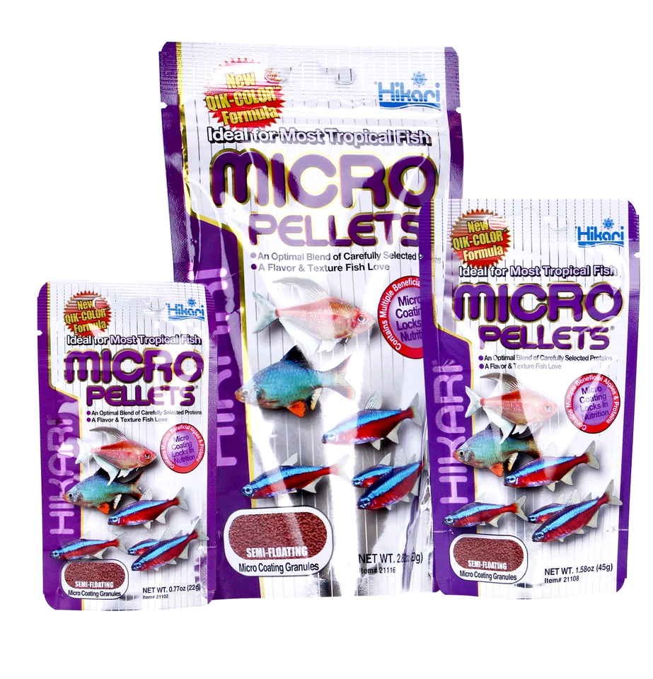 HIKARI MICRO PELLETS SMALL FISH TANK GRANULE FOOD GREAT FOR TROPICAL TETRA BARBS - Image 1 of 1