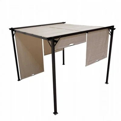 Garten Terrasse Pergola - Stahl - Delos I 2.9x2.9m Beige - Bild 1 von 4