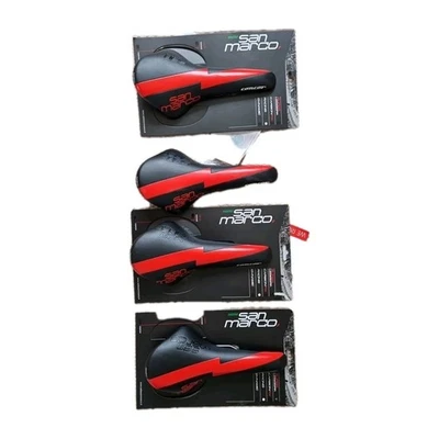 Selle San Marco Saddle Concor base de carbono 278mm 134mm bicicleta de estrada preta vermelha 190g - Imagem 1 de 4