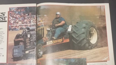 Tractor Pulling Big Dude Black Magic 1981 DEC 2 páginas sueltas de revista ARTE MANCAVE Foto 1 de 4
