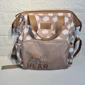 Disney Winnie Pooh Little Bear Clouds Baby Changing Shoulder Bag Brown Backpack - Picture 1 of 24