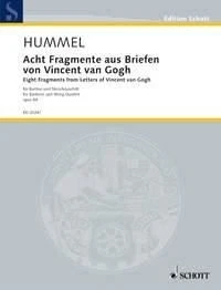 8 Fragments from Letters of Vincent van Gogh Bertold Hummel Set Baritone and Str - Image 1 of 4