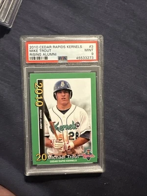 Cedar Rapids Kernels 2010, Mike Trout, Rising Alumni, PSA 9 como nuevo  Foto 1 de 2