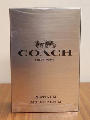 全新 未拆封 正品 男式 "Coach Platinum" Coach NY Eau de Parfum 3.3 液量盎司 — 第 1/4 张图片
