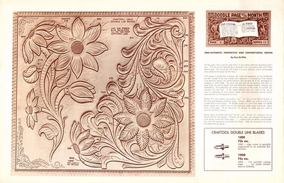 Leather Craft Doodle Pattern    SIMI-AUTHENTIC PERSPECTIVE CONVENTIONAL DESIGN - Image 1 of 2