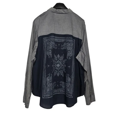 Harley Davidson Women's 3W LS Snap Down Shirt Bandana Print 3X 3XL - Image 1 of 4