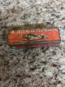 AL FOSS Pork Rind Minnow “Tin Box only” American Fork & Hoe post WWII - Picture 1 of 7
