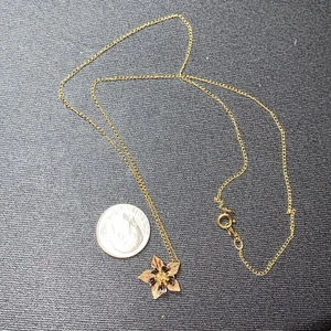 Vimar Colorado Gold 10 Karat Gold Blume an 12k Gf Kette - Bild 1 von 6