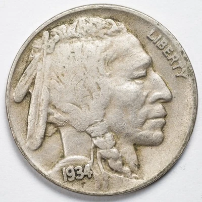 1934-D Buffalo Nickel Denver Mint Very Fine (VF) - Image 1 of 4