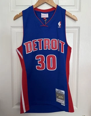 Camiseta deportiva Mitchell & Ness XS Swingman Rasheed Wallace Detroit Pistons para hombre 2003-04 Foto 1 de 4