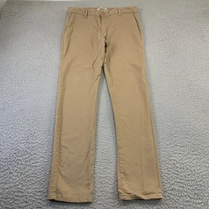 Pantalones Chinos Naked & Famous Para Hombre 32x31 Calce Ajustado Tostado Caqui Algodón Elástico Sarga - Imagen 1 de 12