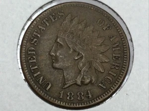 1884 Indian Cent in nice extra fine - Picture 1 of 2