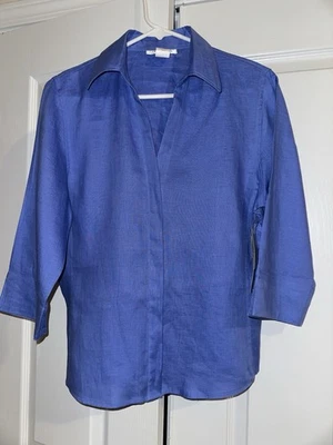 Blusa para mujer David N de lino con botones XL Foto 1 de 4