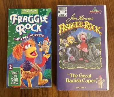 Fraggle Rock VHS Lot of 2 With The Muppets Fraggle Fun Radish Caper TESTED - Image 1 of 4